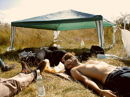 Marlen and Augusto having a nap