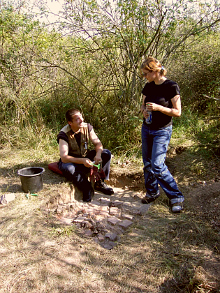 I and B&auml;rbel at the place she nose-dived in hours earlier