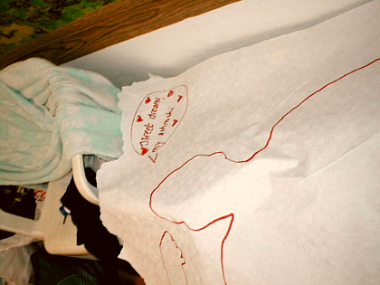 a drawing with the wrong dedication